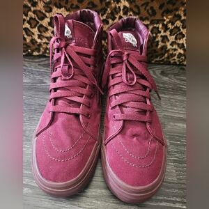 Burgundy Canvas Vans